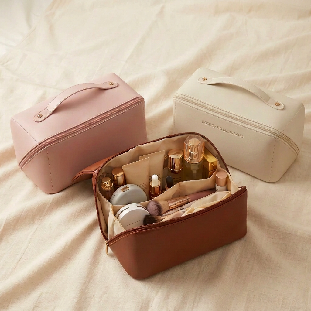 180° Flat-Lay Cosmetic Bag