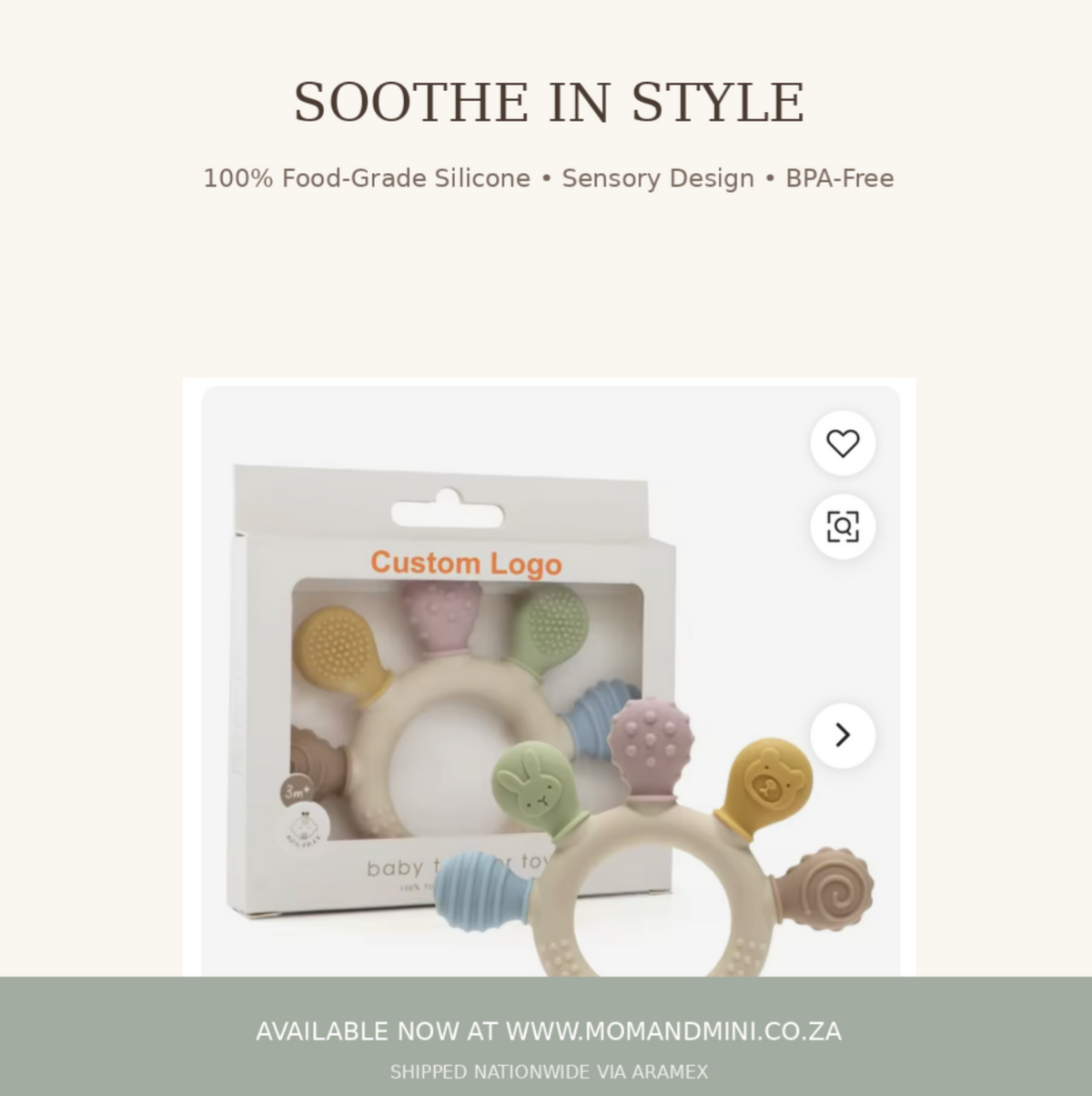 Baby Sensory Silicone Hand Teether