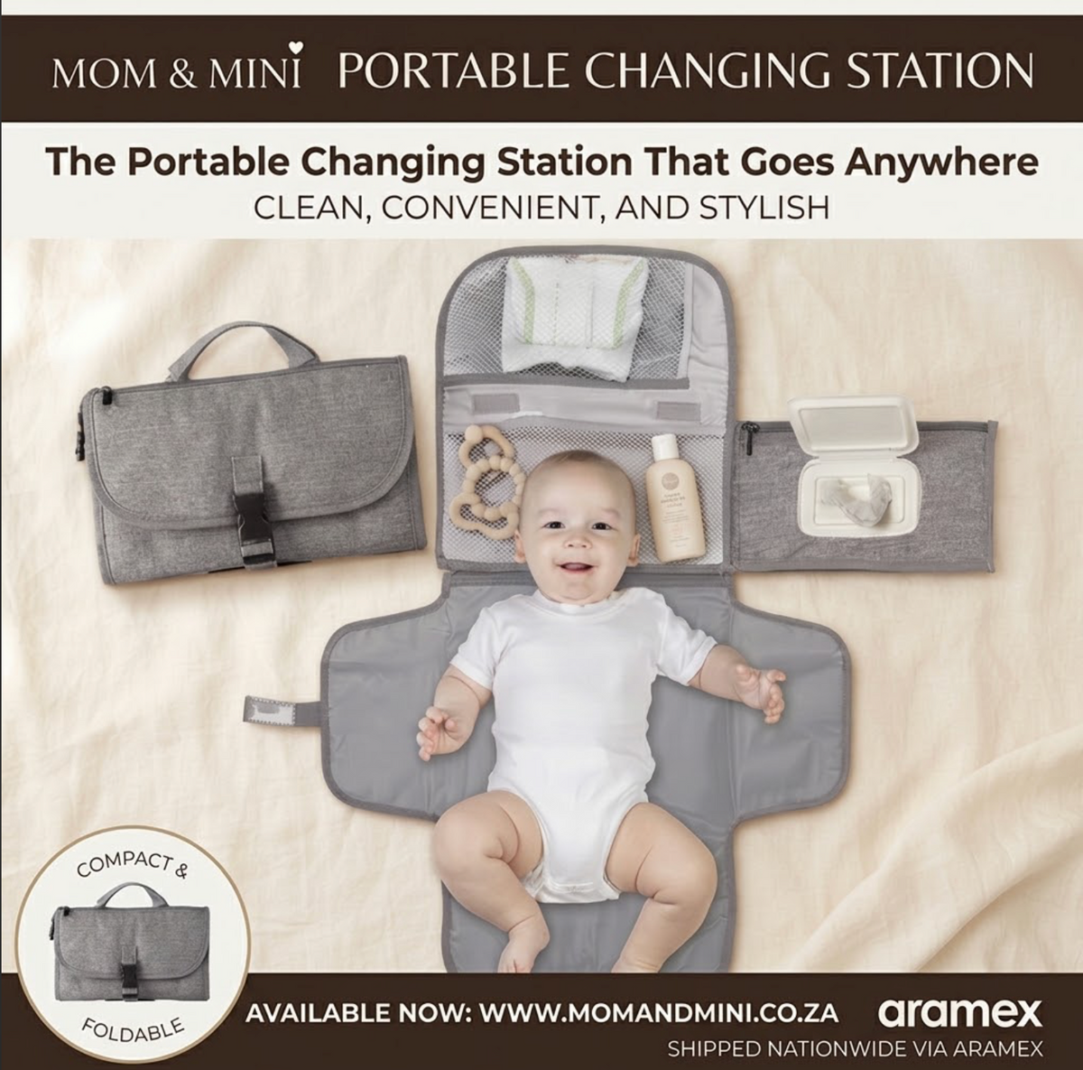3-in-1 Nappy Changing Clutch