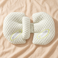 C-shaped maternity pillow belly and back support